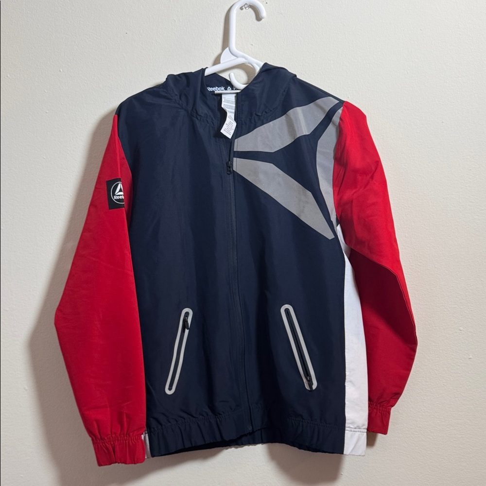 Boys Reebok hooded stretch jacket with full zip